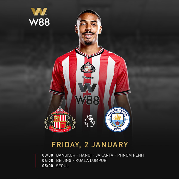 W88-Malaysia-Sunderland-vs-Manchester-City-English-Premier-League-2025-Match-Fixtures