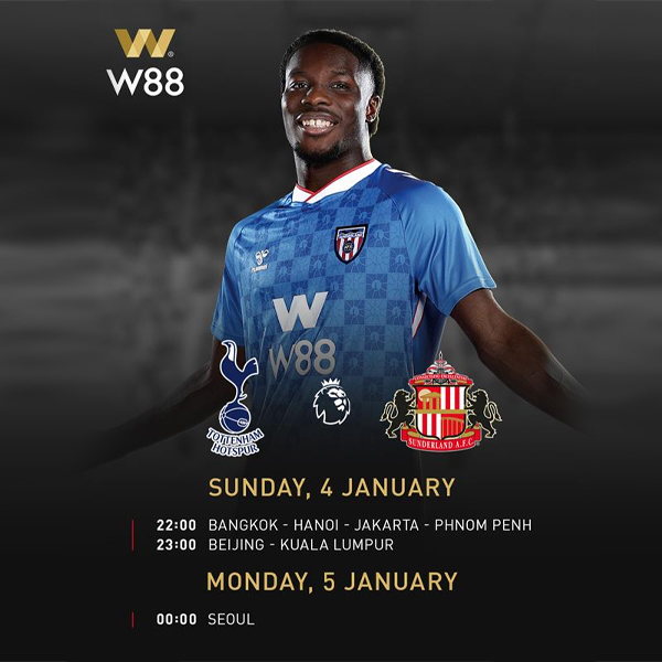 W88-Malaysia-Tottenham-vs-Sunderland-Match-Fixtures-2025