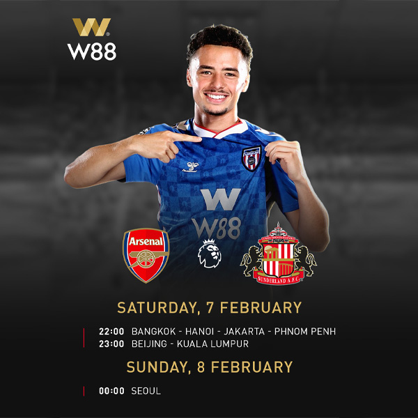 W88-Malaysia-Arsenal-vs-Sunderland-English-Premier-League-2025-Match-Fixtures
